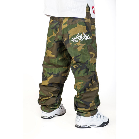 Jeans con difetto Camouflage THEBLUESKIN skate rap pantaloni baggy blueskin hip hop