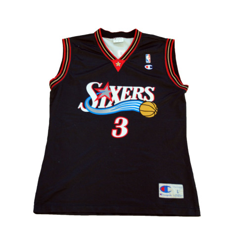 Canotta usata NBA basket jersey Iverson Philadelphia 76ers Champion