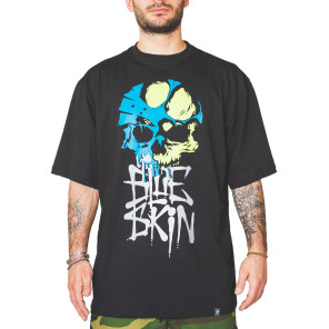 T-shirt cotone uomo baggy The Blueskin skull - skate, hip hop, rap