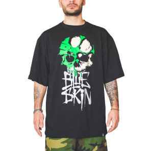 T-shirt cotone uomo baggy The Blueskin skull - skate, hip hop, rap