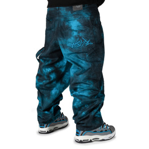 Jeans The blueskin New Reflective turchese baggy hip hop