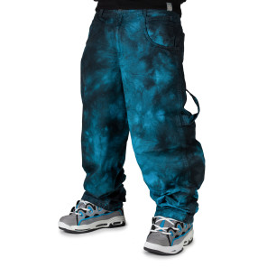 Jeans The blueskin New Reflective turchese baggy hip hop