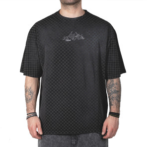 T-shirt uomo baggy The blueskin "LASER CHESS" maglietta cotone skate hip hop