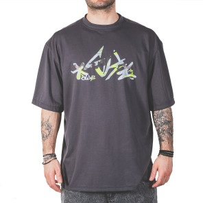 T-shirt uomo baggy The blueskin "Logo-Camo" maglietta cotone skate hip hop